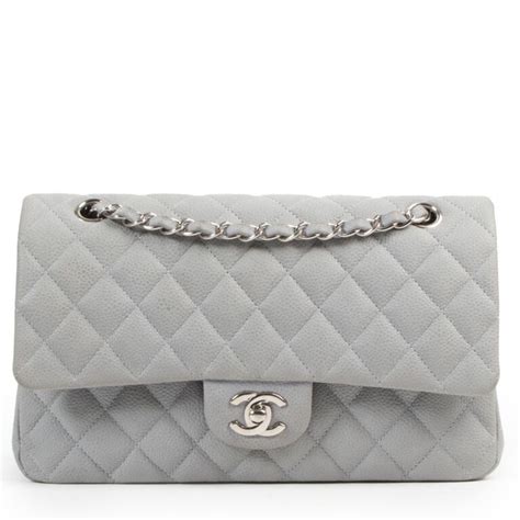 chanel medium caviar flap bag grey|Flap Bags .